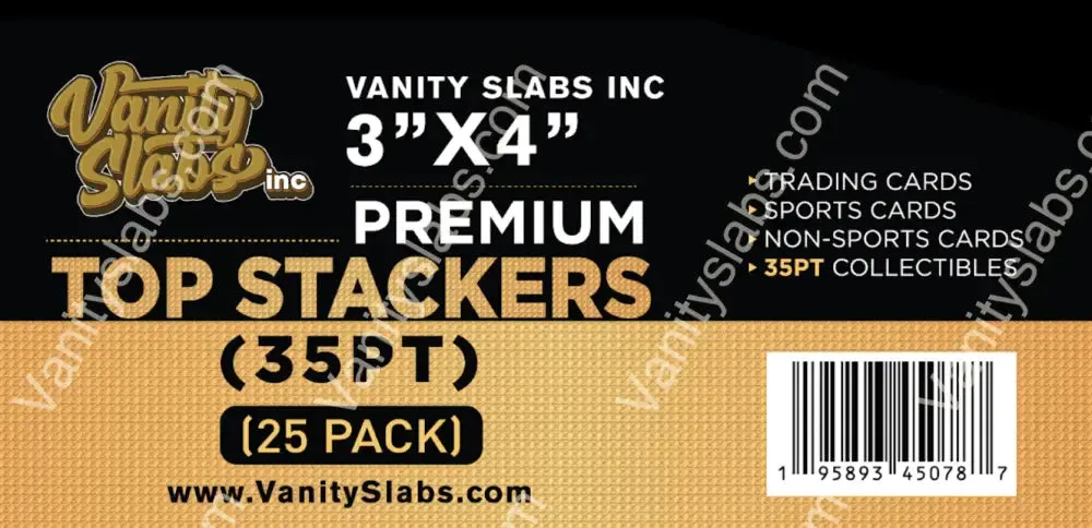 100 Premium Top Stackers (w/ Film) 35pt Card Loaders (4 x 25 Packs) for Baseball Football Hockey Basketball Cards