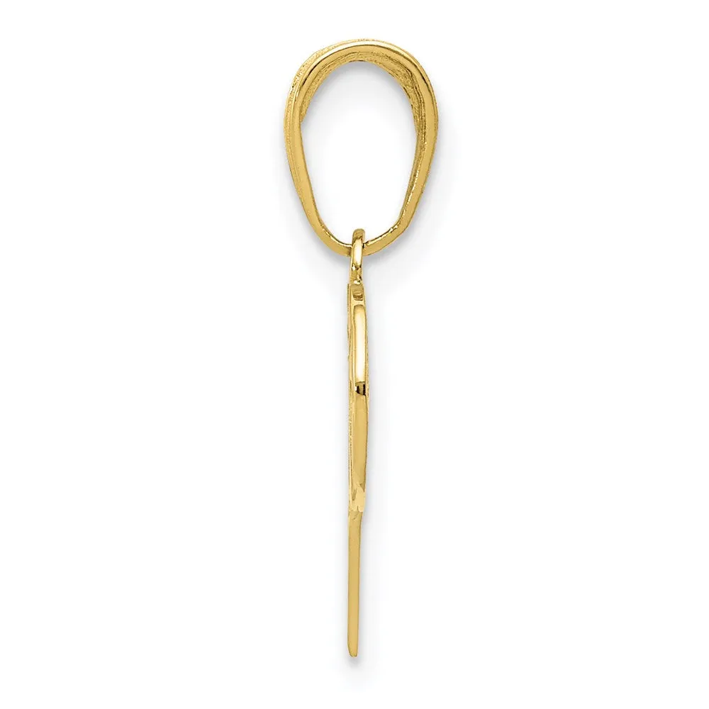 10K Basketball Hoop And Ball Pendant
