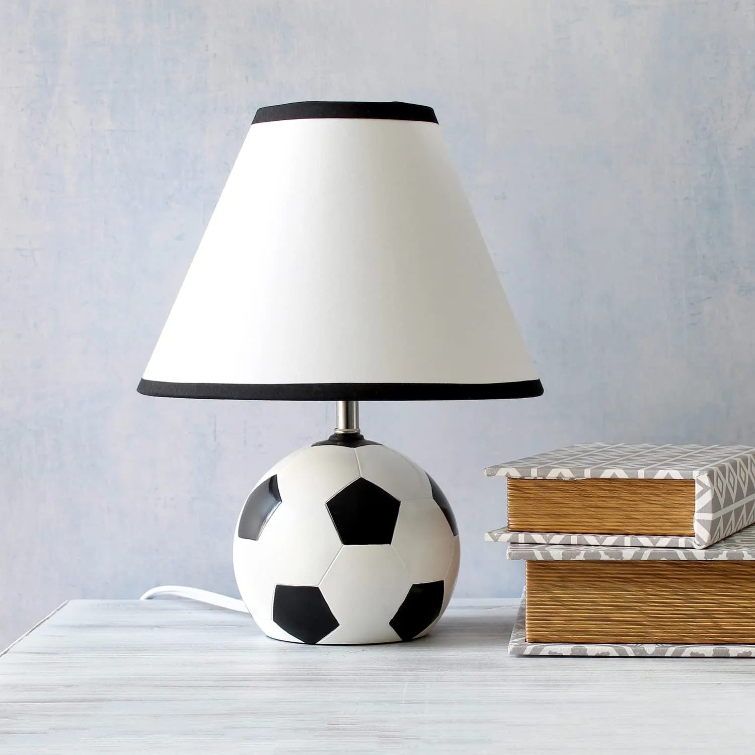 11.5" Tall Athletic Sports Football Base Ceramic Table Desk Lamp