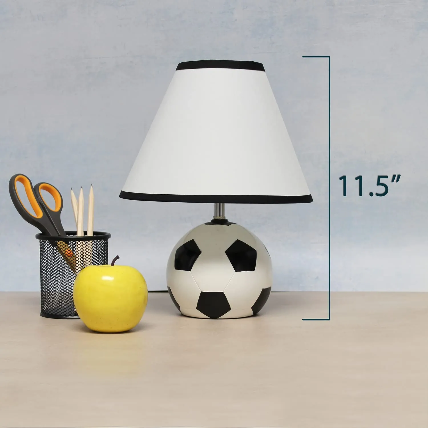 11.5" Tall Athletic Sports Football Base Ceramic Table Desk Lamp