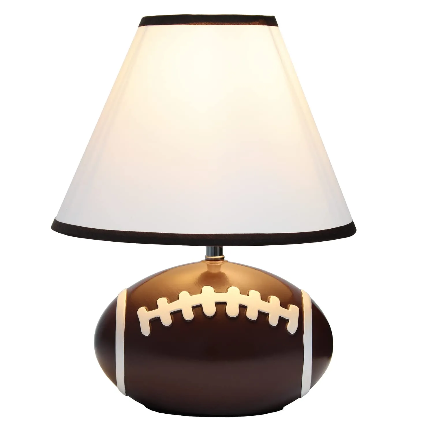 11.5" Tall Athletic Sports Football Base Ceramic Table Desk Lamp