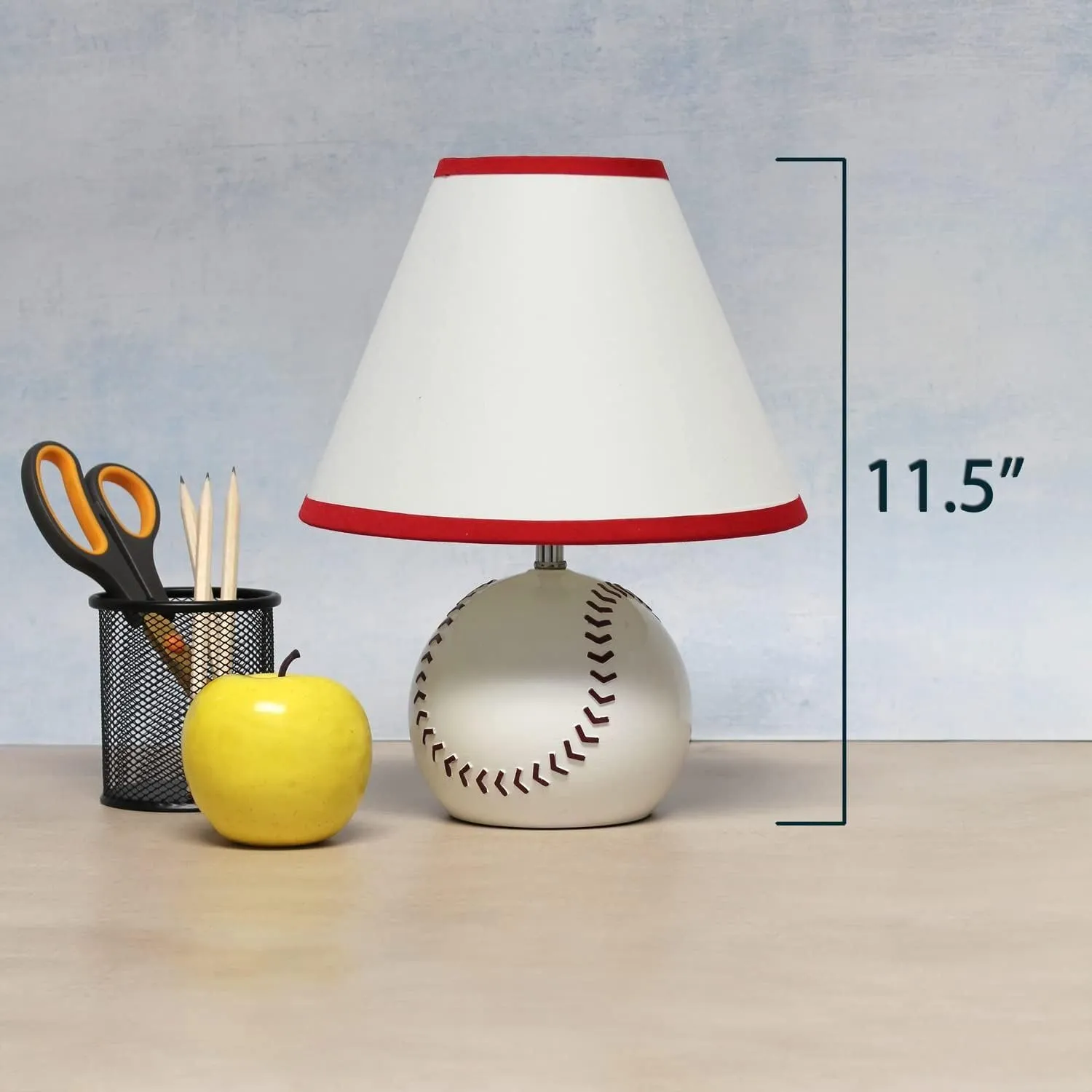 11.5" Tall Athletic Sports Football Base Ceramic Table Desk Lamp