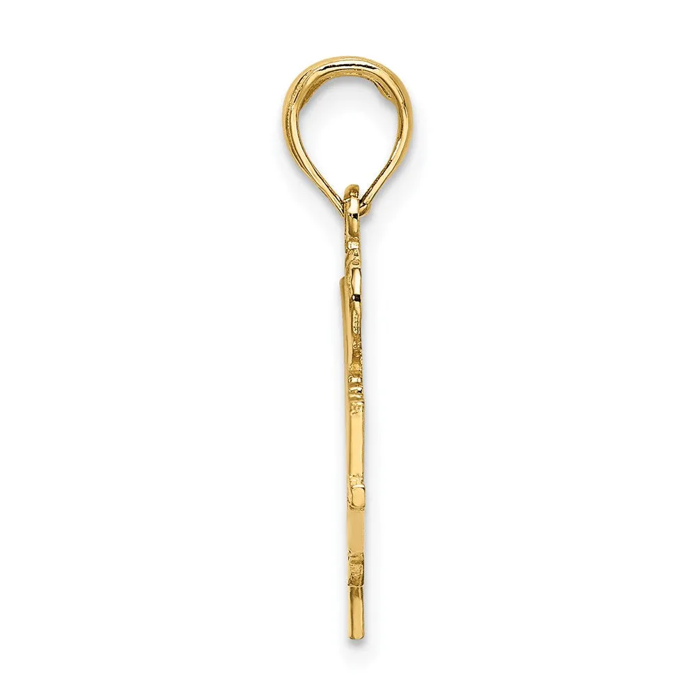 14K I HEART BASKETBALL w/Ball and Net Charm