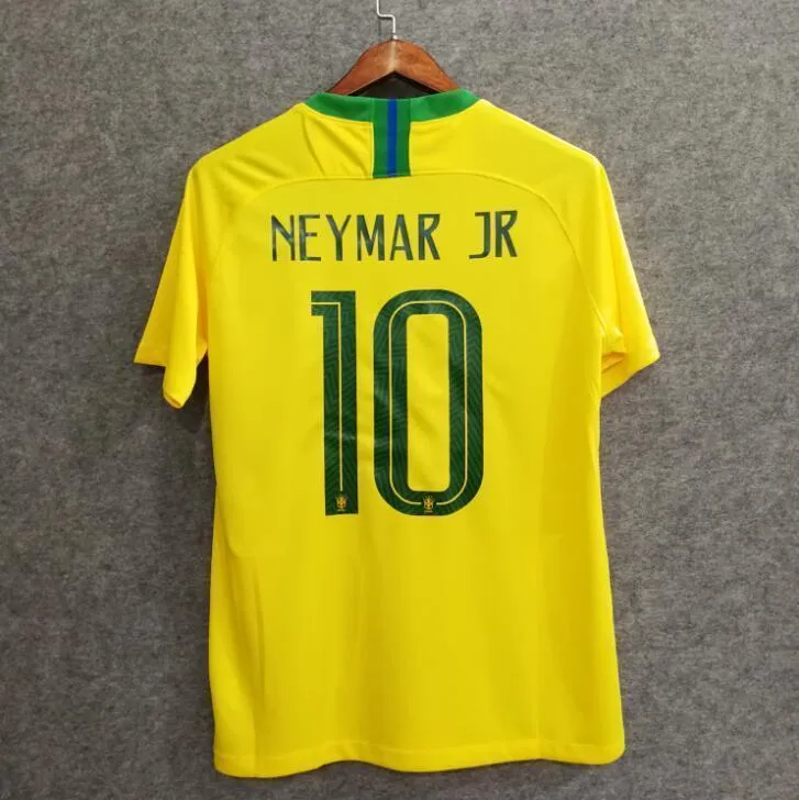 2018 Men Brazil Jersey Home Neymar Jersey Soccer World Cup Jersey Fanatics