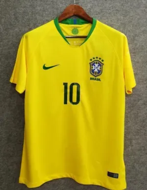 2018 Men Brazil Jersey Home Neymar Jersey Soccer World Cup Jersey Fanatics