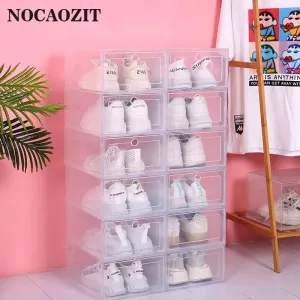 6pcs Plastic Shoe Boxes Set - Drawer Cases