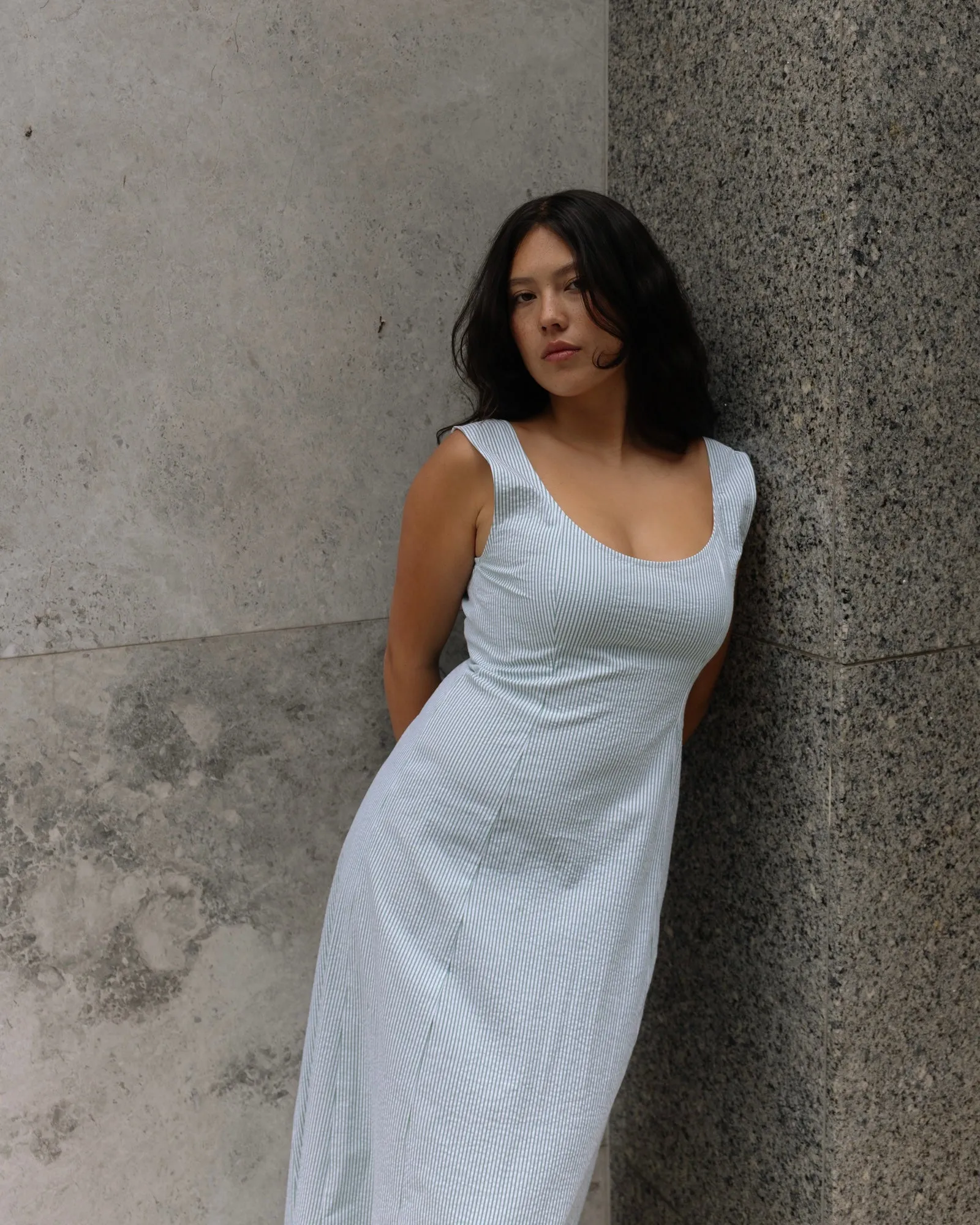 Ada Dress 2.0 | Seersucker Stripe