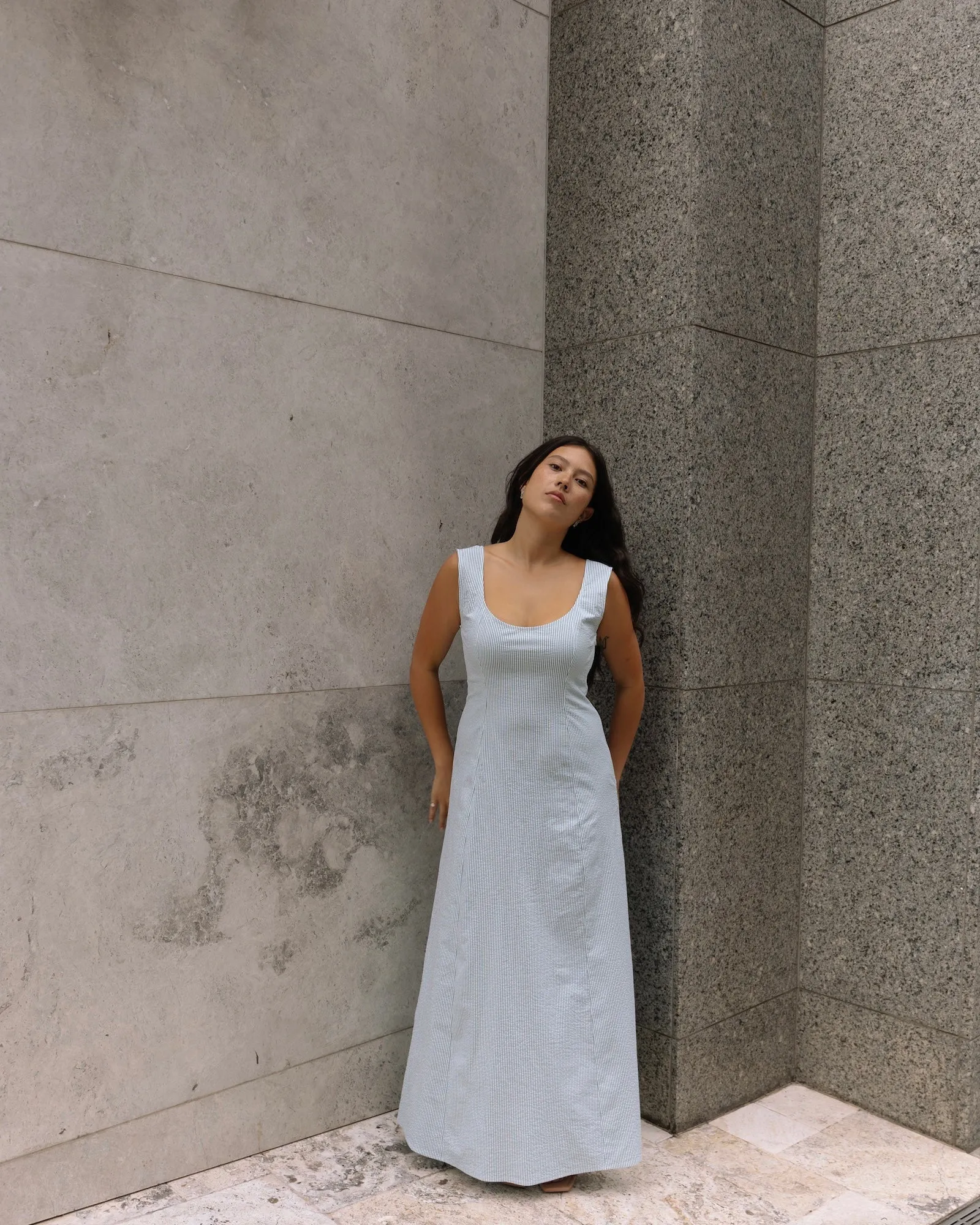 Ada Dress 2.0 | Seersucker Stripe