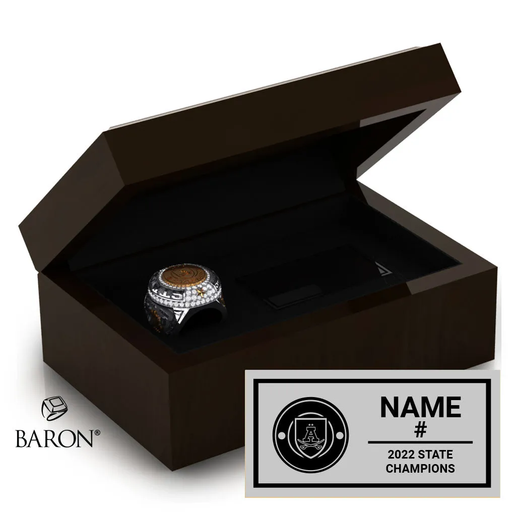 Adams High School Soccer 2022 Championship Ring Box