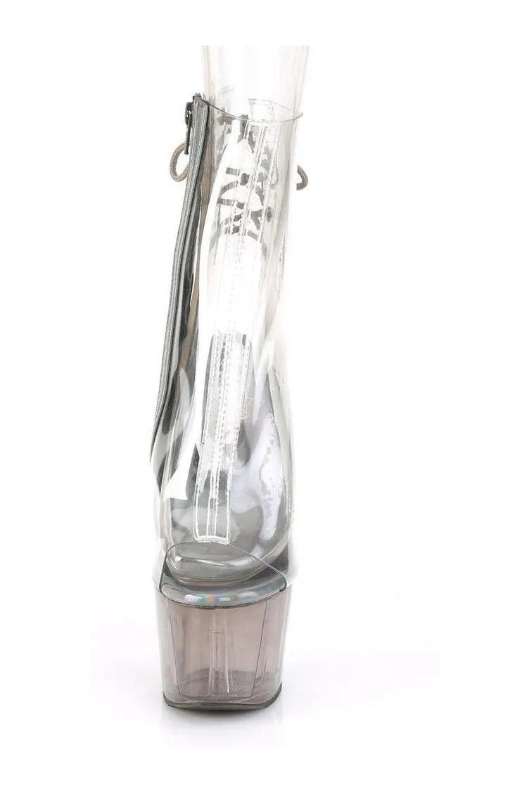 ADORE-1018CT Exotic Boot | Clear Vinyl