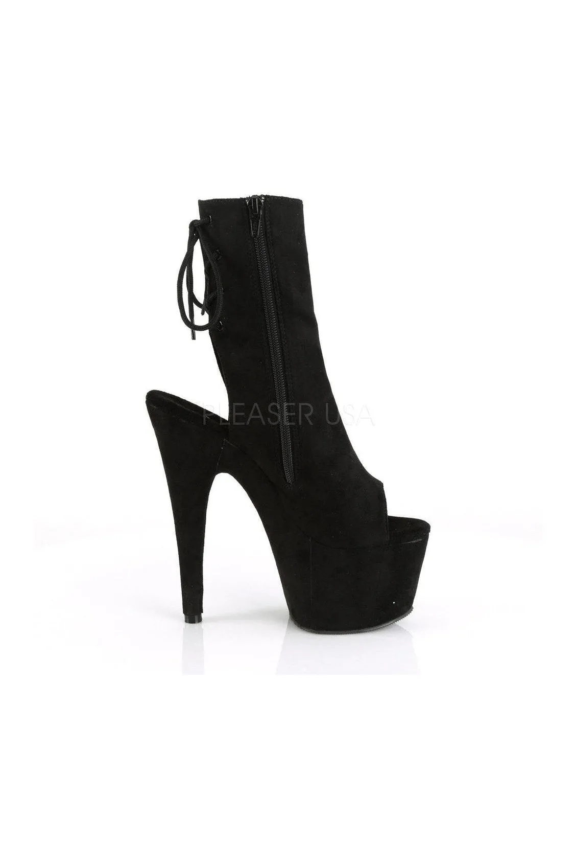 ADORE-1018FS Platform Boot | BlackFaux Suede