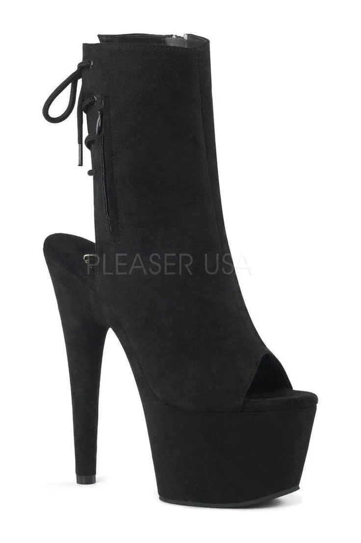 ADORE-1018FS Platform Boot | BlackFaux Suede