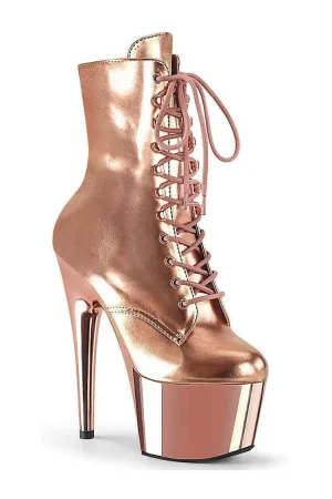 ADORE-1020 Exotic Platform Boot | Gold Faux Leather