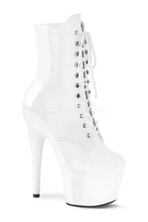 ADORE-1020 Platform Ankle Boot | White Patent