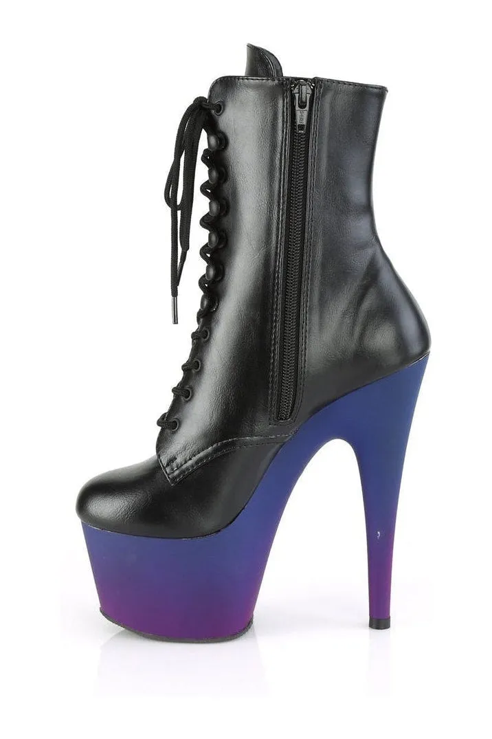ADORE-1020BP Exotic Boot | Black Faux Leather