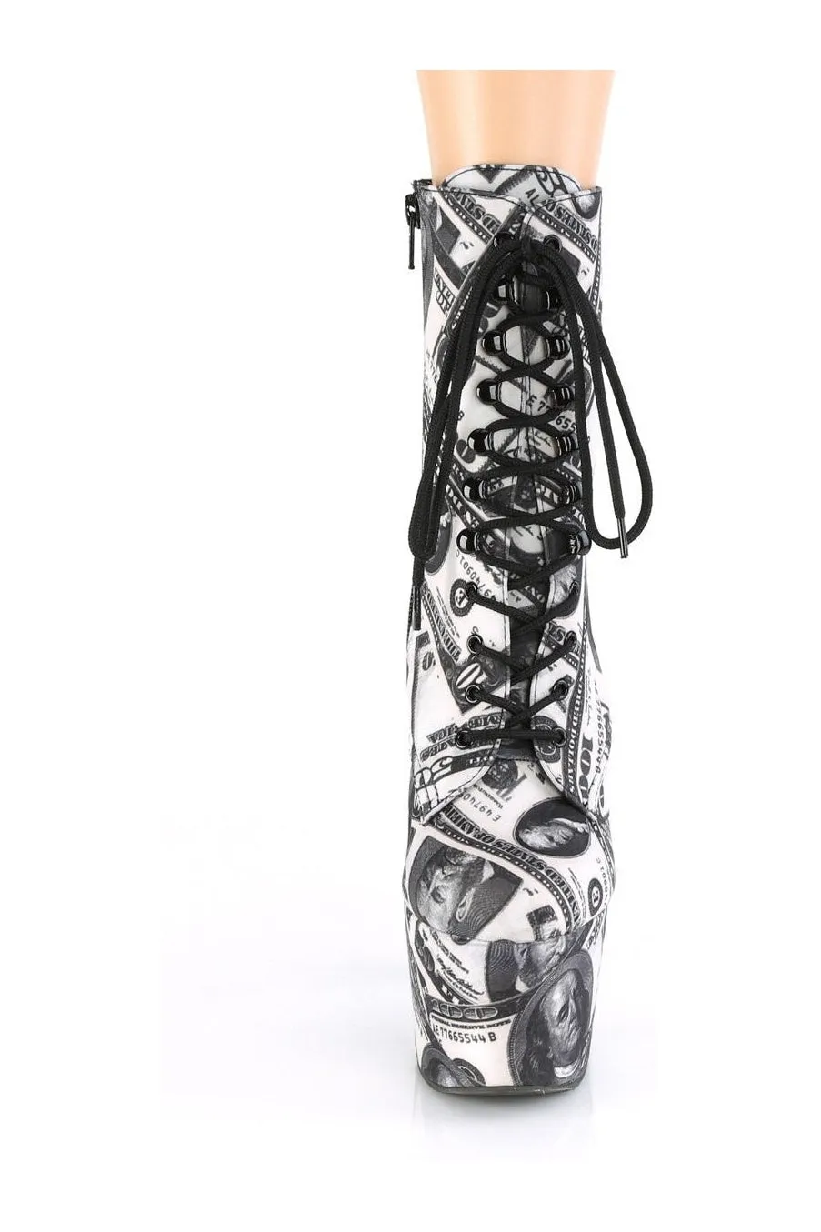 ADORE-1020DP Exotic Boot | White Fabric