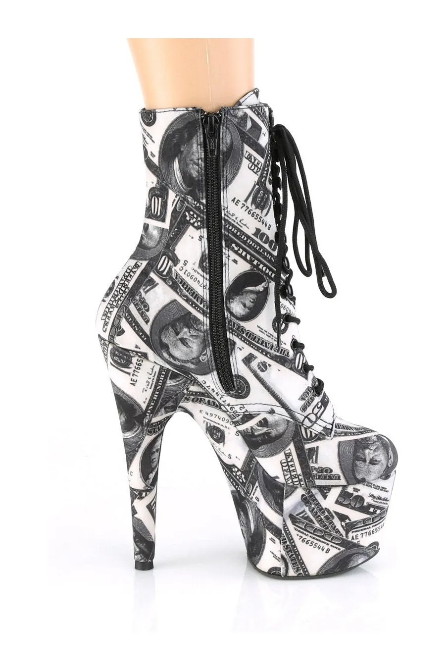ADORE-1020DP Exotic Boot | White Fabric
