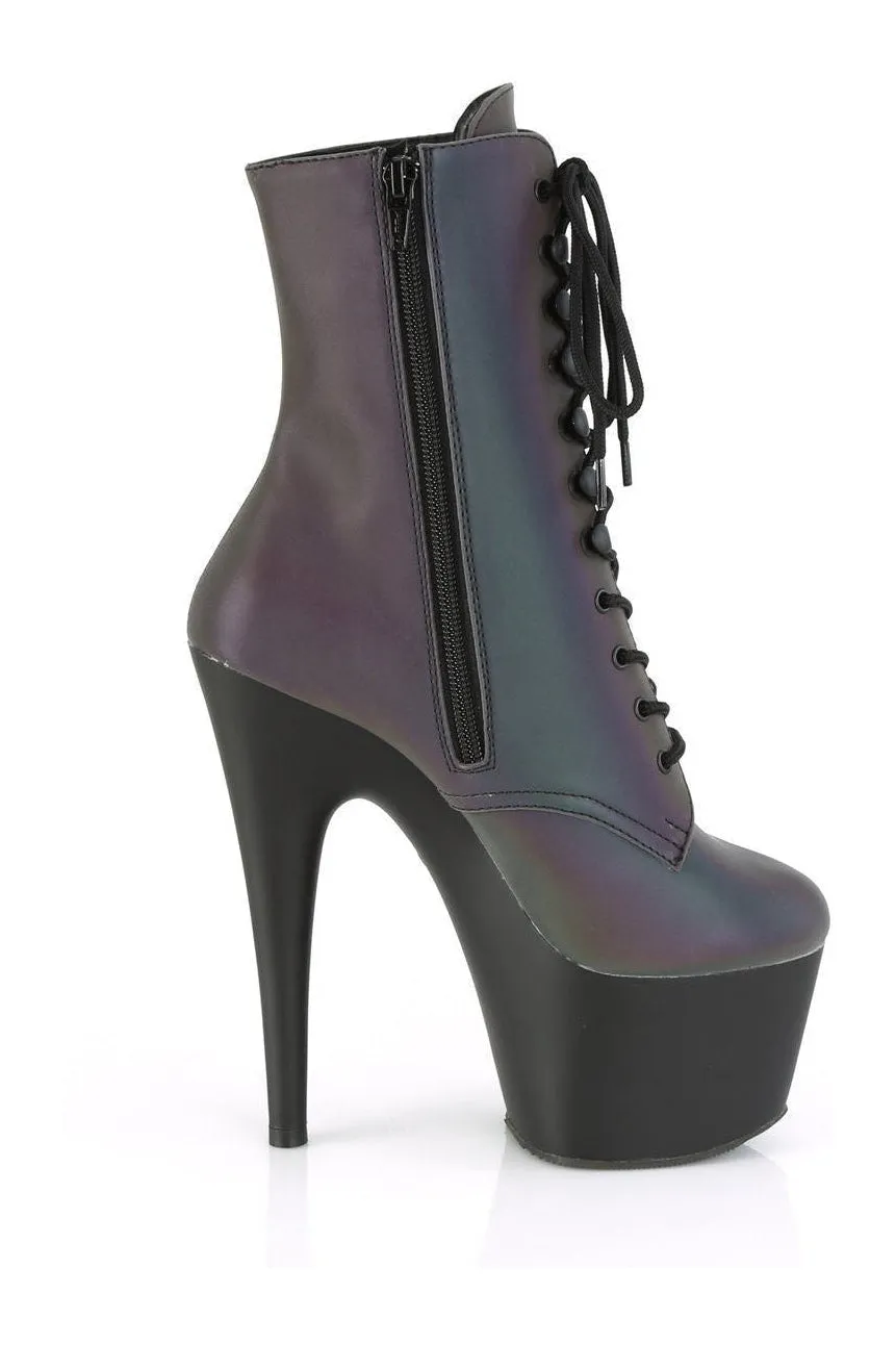 ADORE-1020REFL Exotic Boot | Green Faux Leather