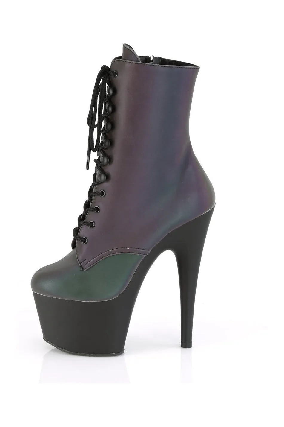 ADORE-1020REFL Exotic Boot | Green Faux Leather