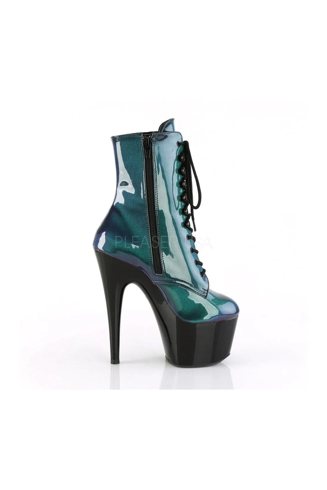 ADORE-1020SHG Platform Ankle Boot | Black Patent