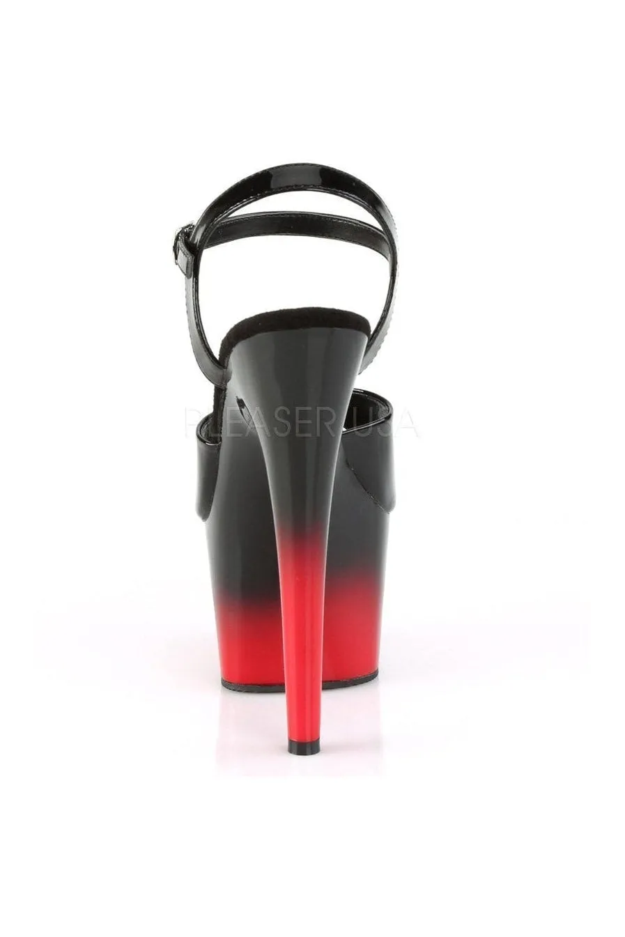 ADORE-709BR-H Platform Sandal  | Black Patent