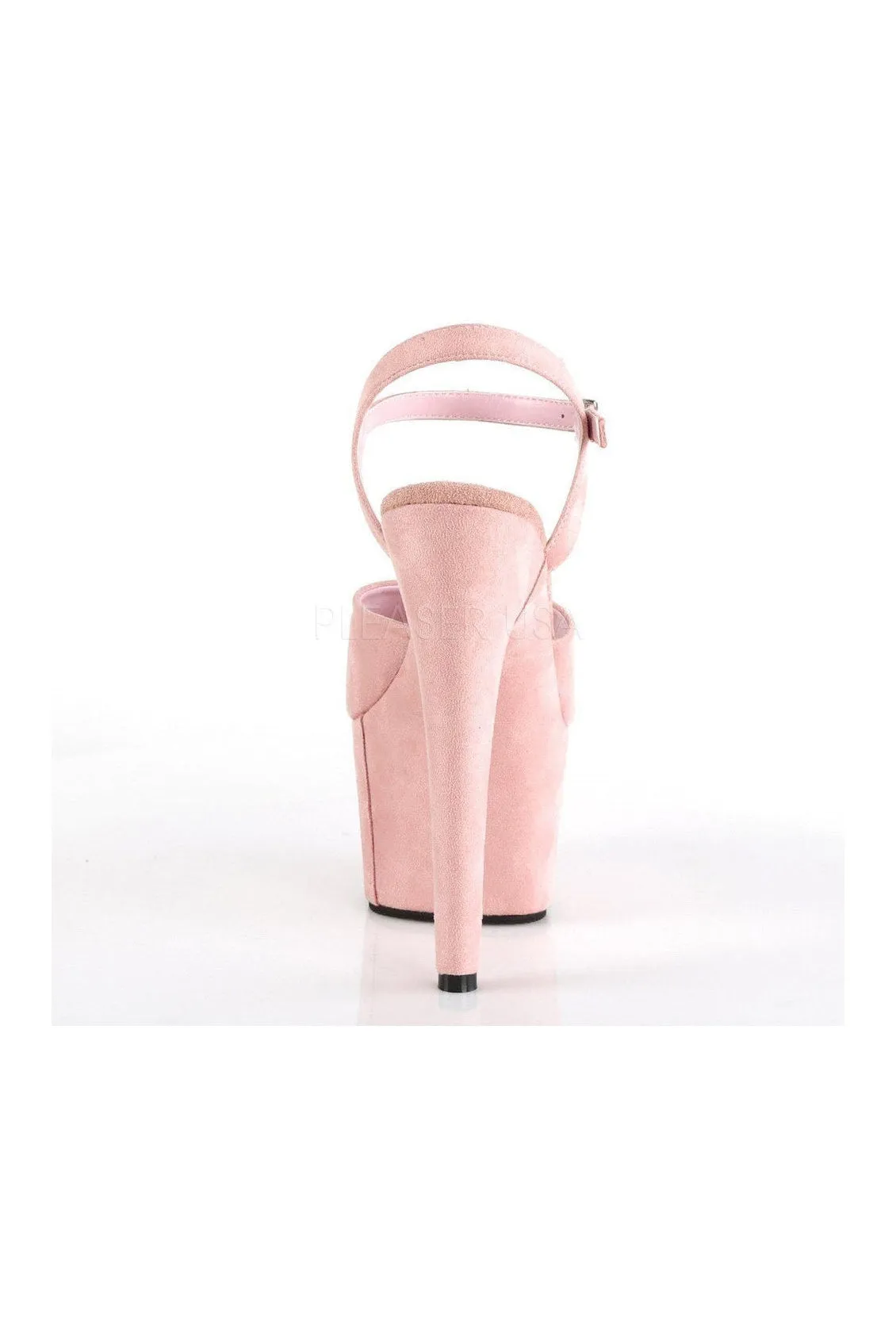 ADORE-709FS Platform Sandal  | Pink Faux Suede