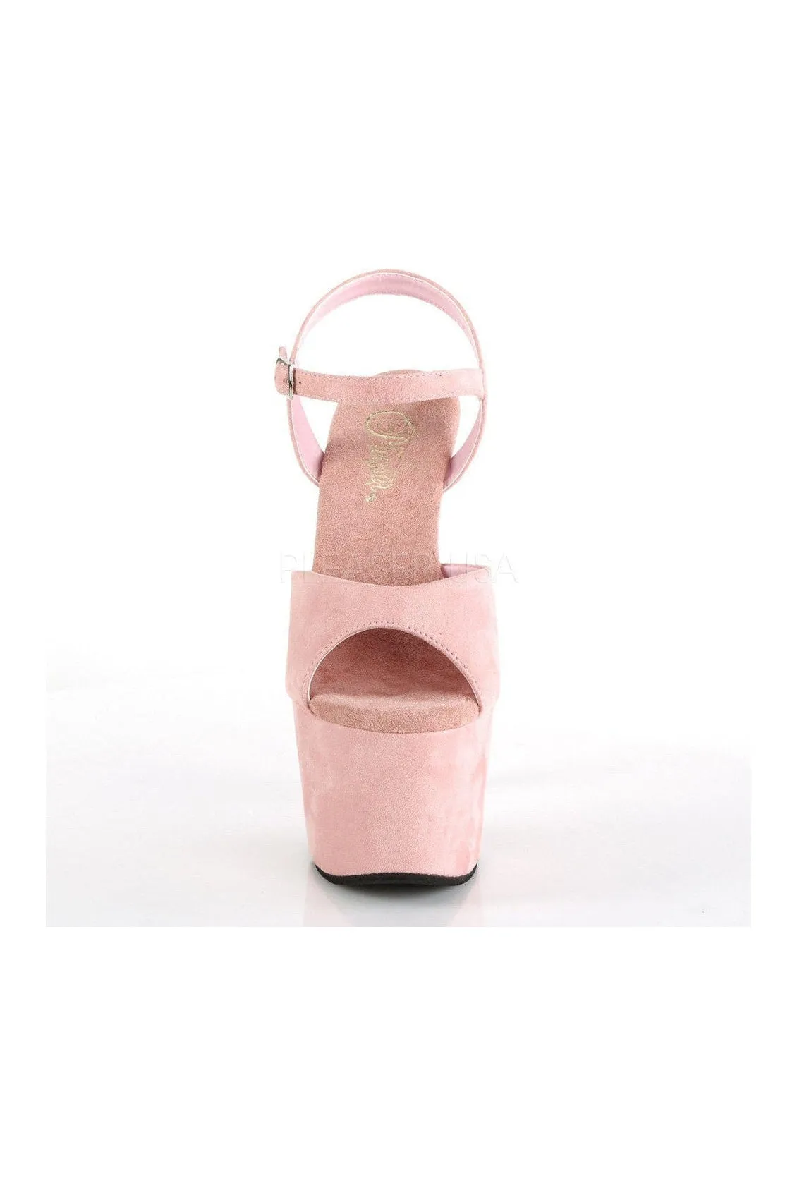 ADORE-709FS Platform Sandal  | Pink Faux Suede