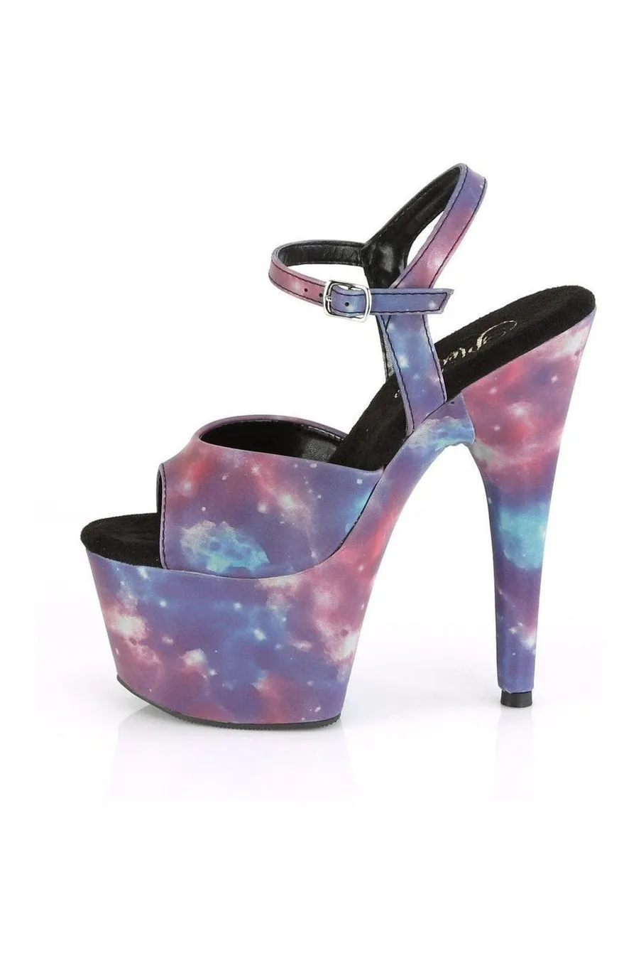 ADORE-709REFL Exotic Sandal | Purple Faux Leather