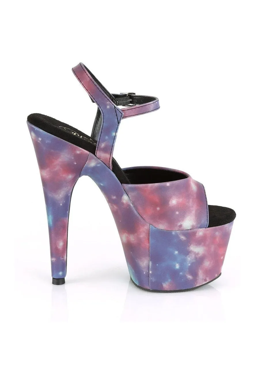 ADORE-709REFL Exotic Sandal | Purple Faux Leather