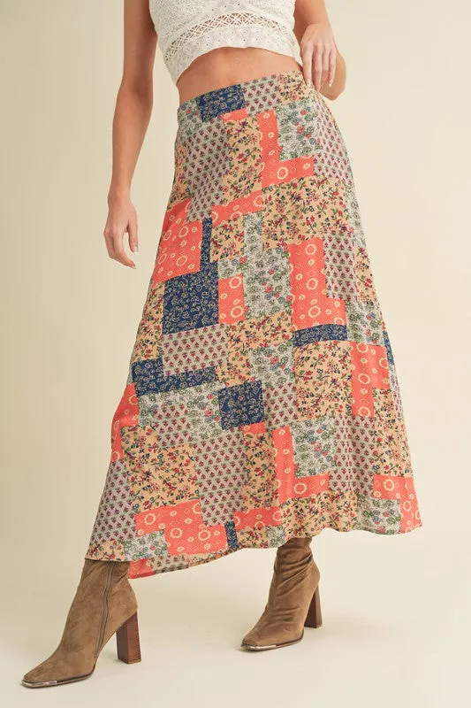 Aemi   Co Printed Maxi Skirt