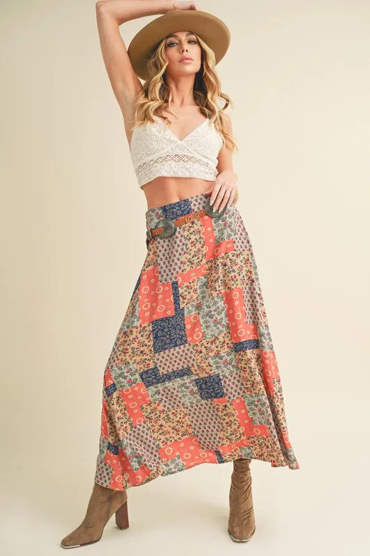 Aemi   Co Printed Maxi Skirt