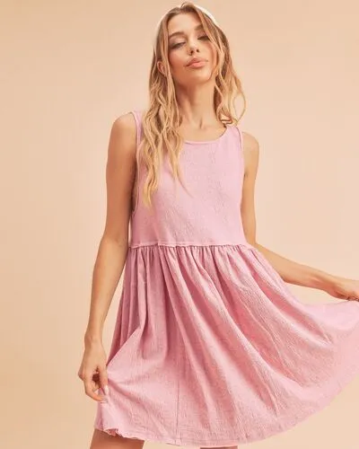 Aemi   Co Round Neck Mini Tank Dress