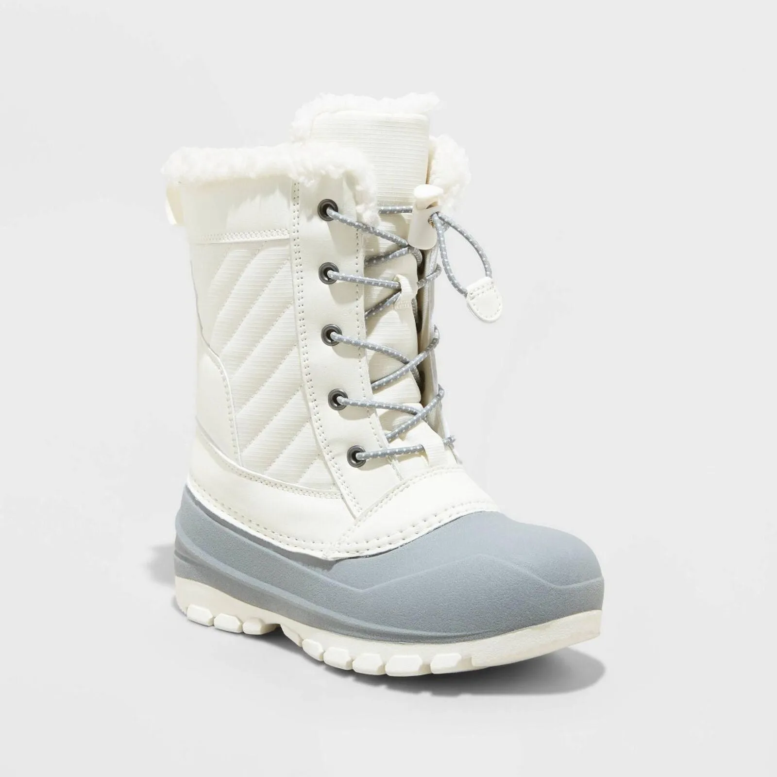 All In Motion Girls' Skylar Winter Boots 88236452 Cream Gray 6
