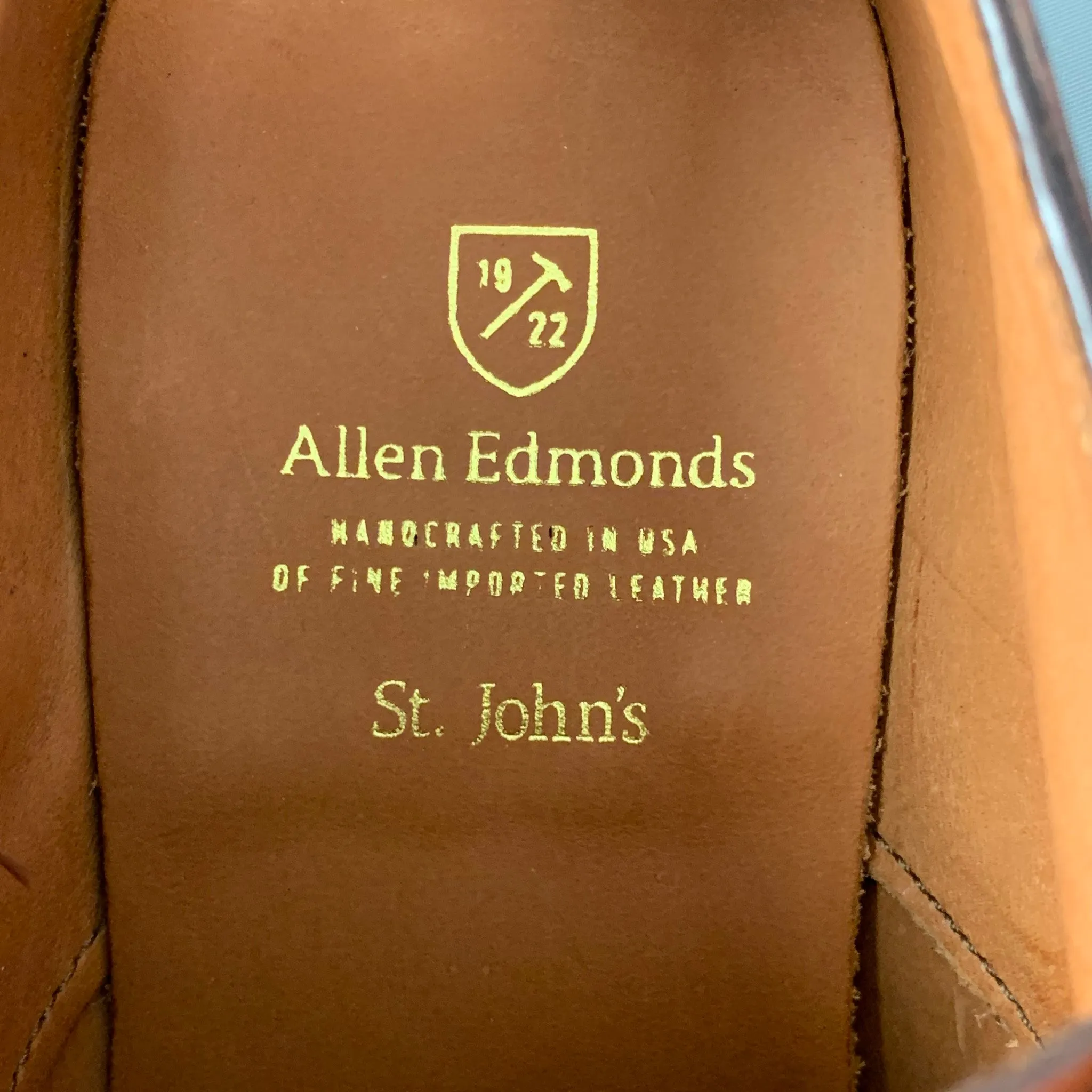 ALLEN EDMONDS Size 10 Brown Perforated Leather Double Monk Strap Lace Up Shoes