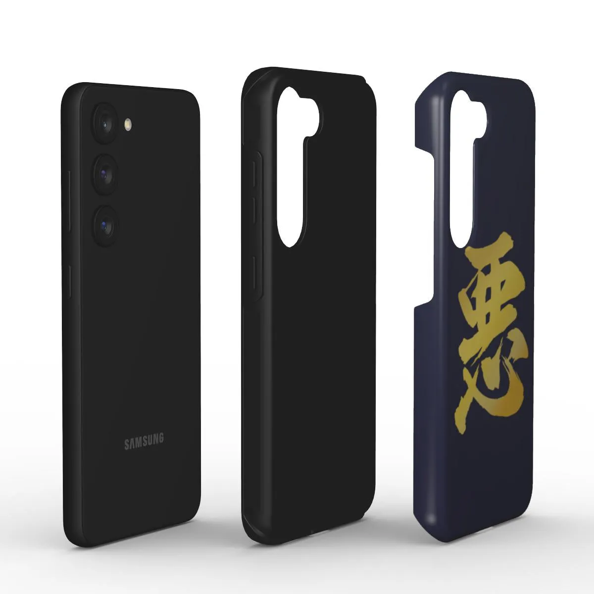 Armor King "悪"(Aku) Kanji Equil Phone Case - Midnight (EU)