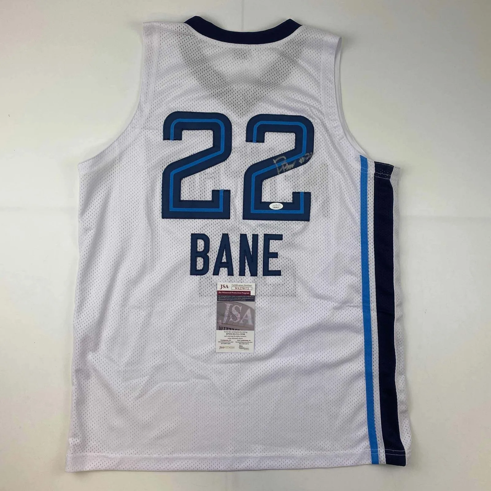 Autographed/Signed Desmond Bane Memphis White Basketball Jersey JSA COA