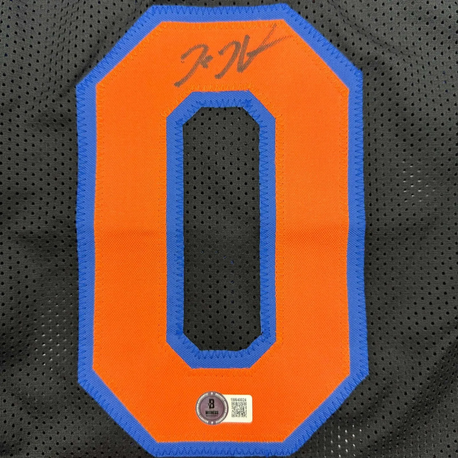 Autographed/Signed Donte Divincenzo New York Black Basketball Jersey Beckett COA