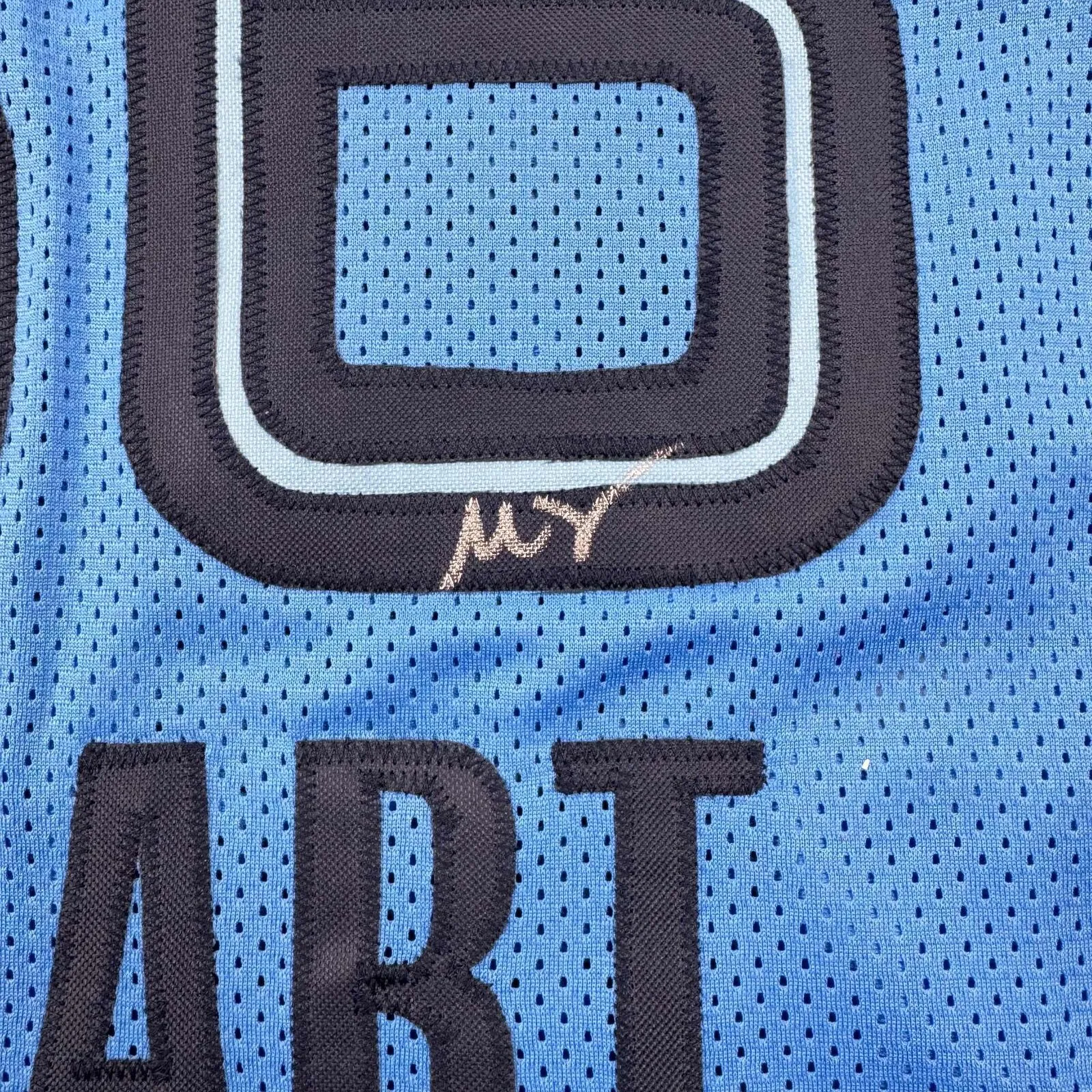 Autographed/Signed Marcus Smart Memphis Light Blue Basketball Jersey Beckett BAS
