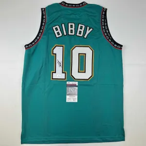 Autographed/Signed Mike Bibby Vancouver Teal Retro Basketball Jersey JSA COA