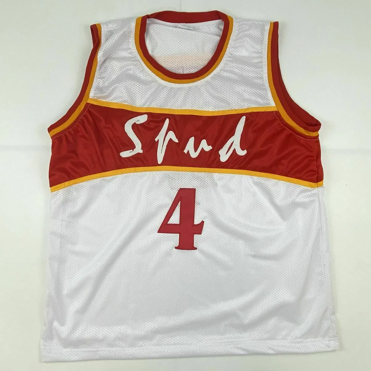 Autographed/Signed SPUD WEBB Atlanta White Basketball Jersey JSA COA Auto