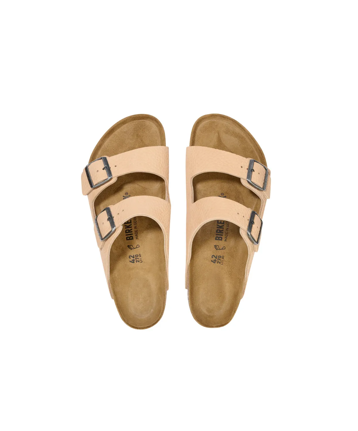 Birkenstock Arizona Nubuck Leather Desert Buck New Beige Sandals