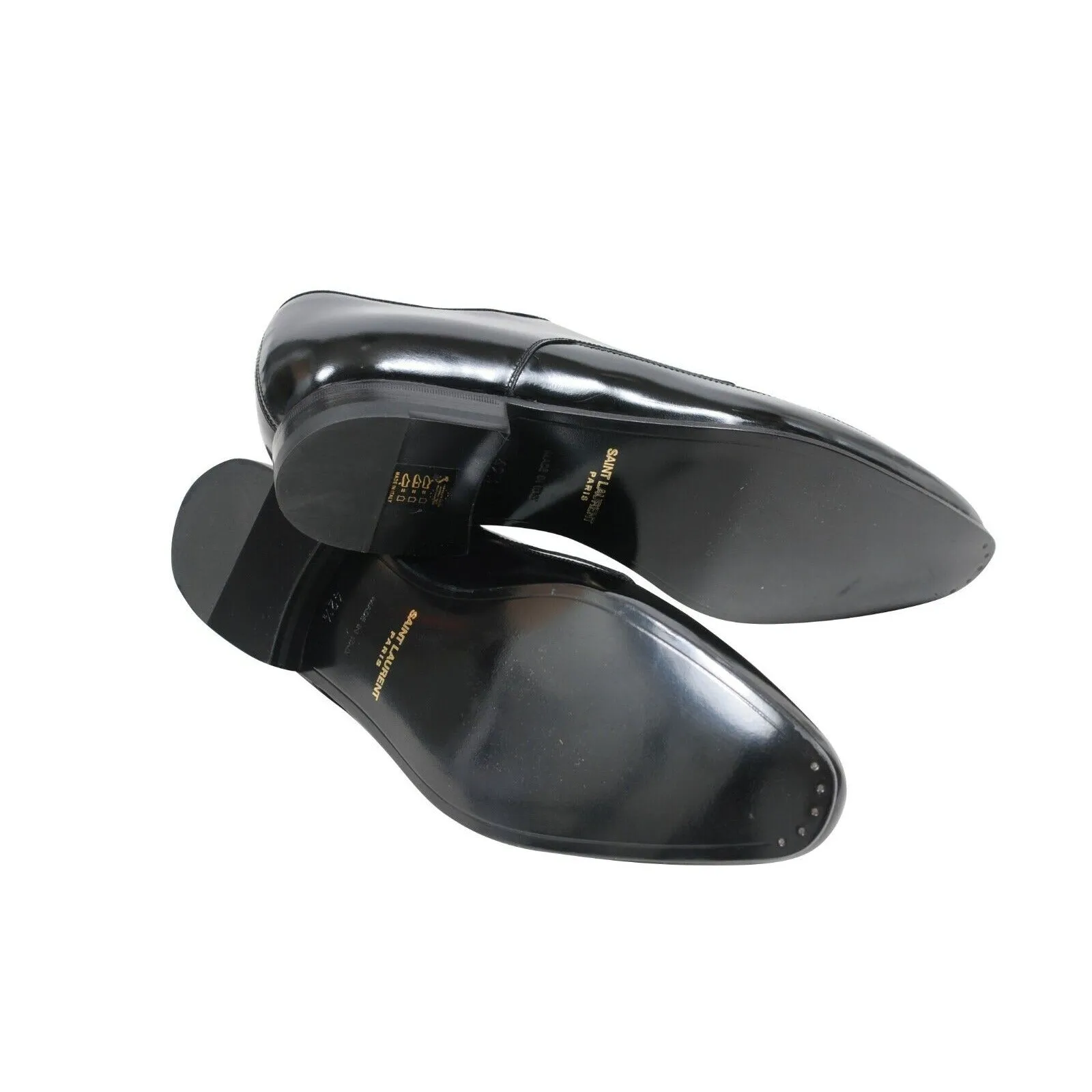 Black White Perforated Leather Speedster Dress Shoes