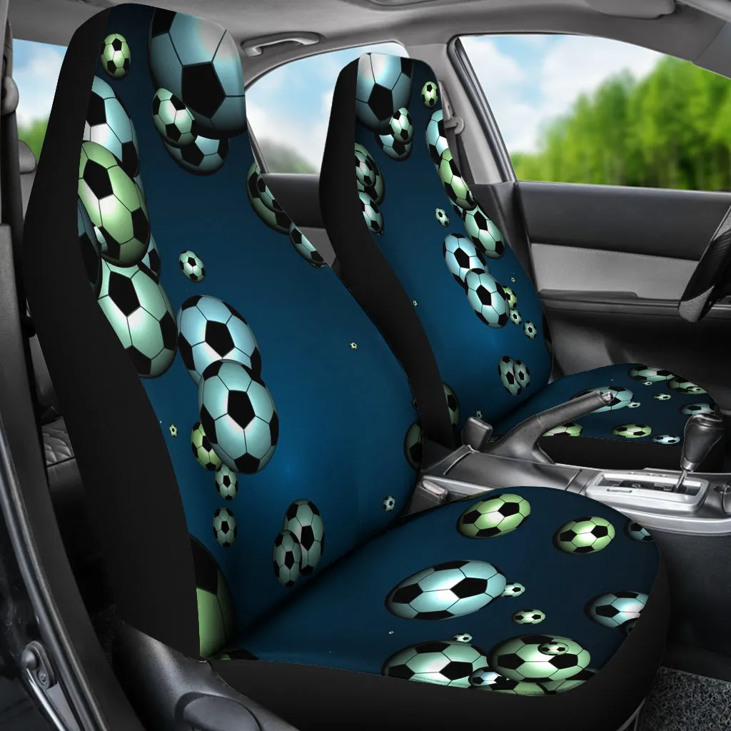 Bouncing Soccer Balls Car Seat Cover (Set of 2)
