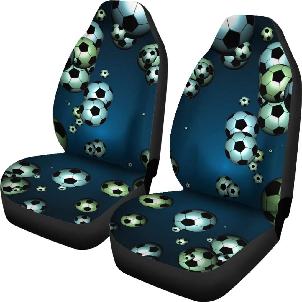 Bouncing Soccer Balls Car Seat Cover (Set of 2)