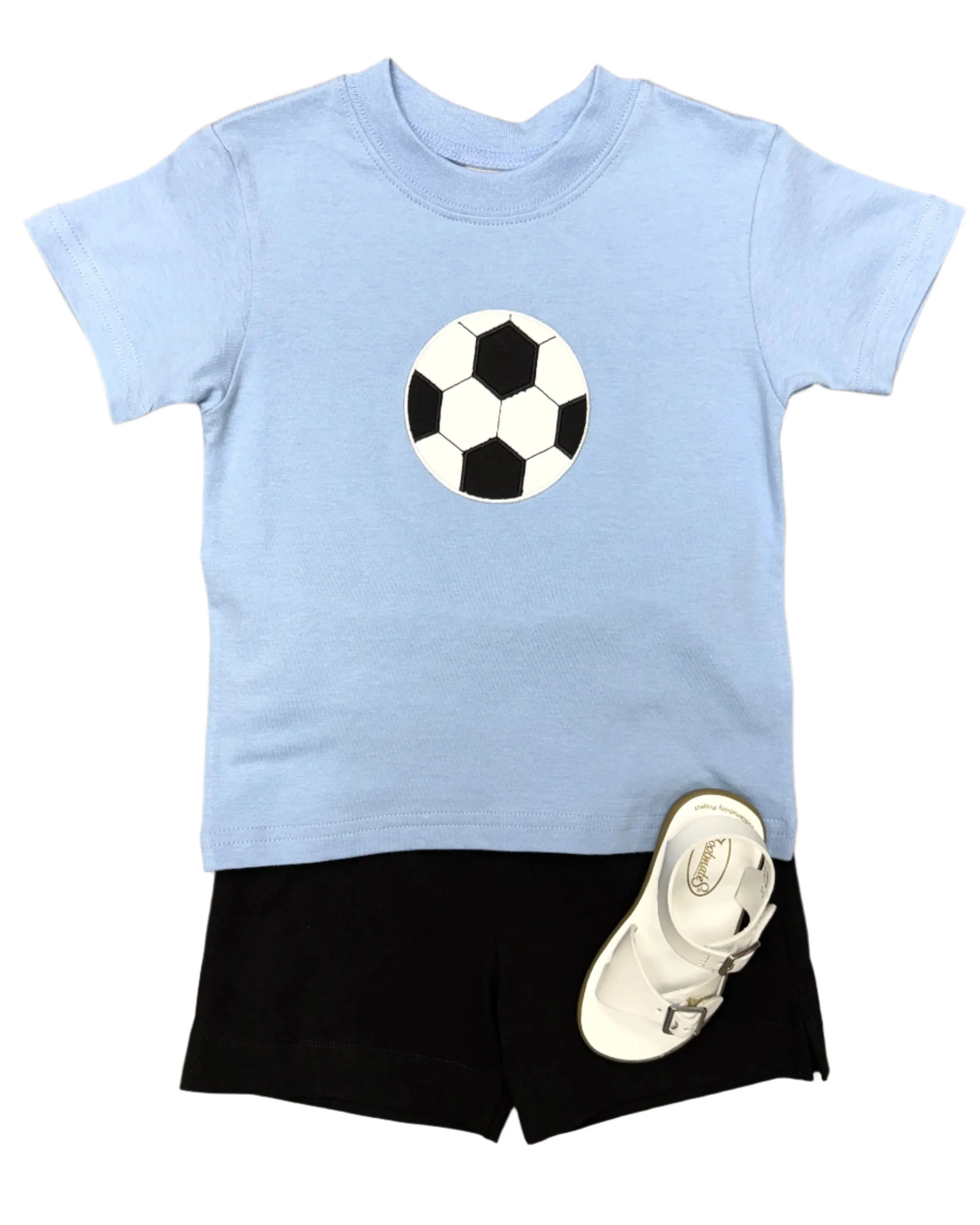 Boys S/S Shirt w/ Soccer Ball - Sky Blue