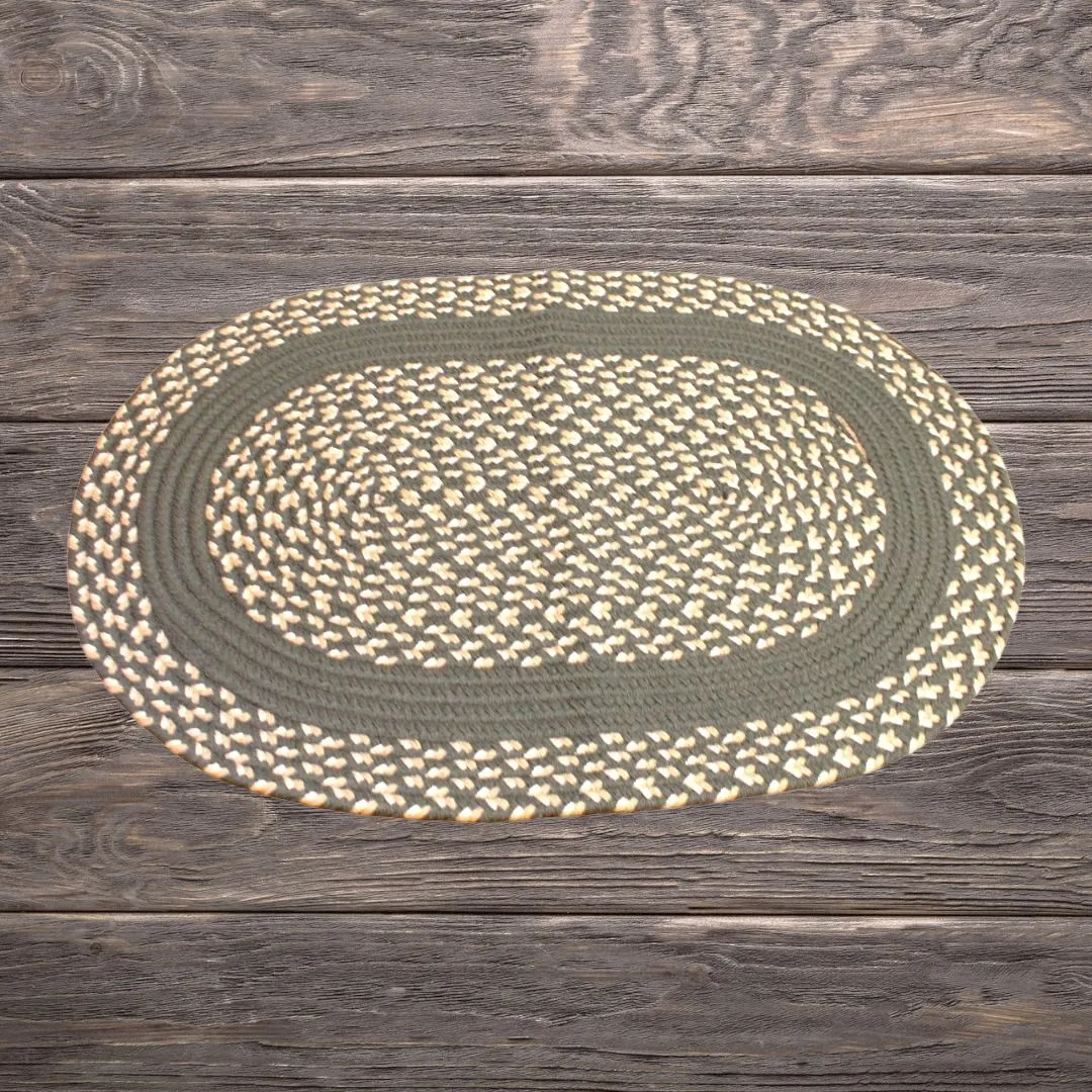 Braided Oval Rug 3' x 2'