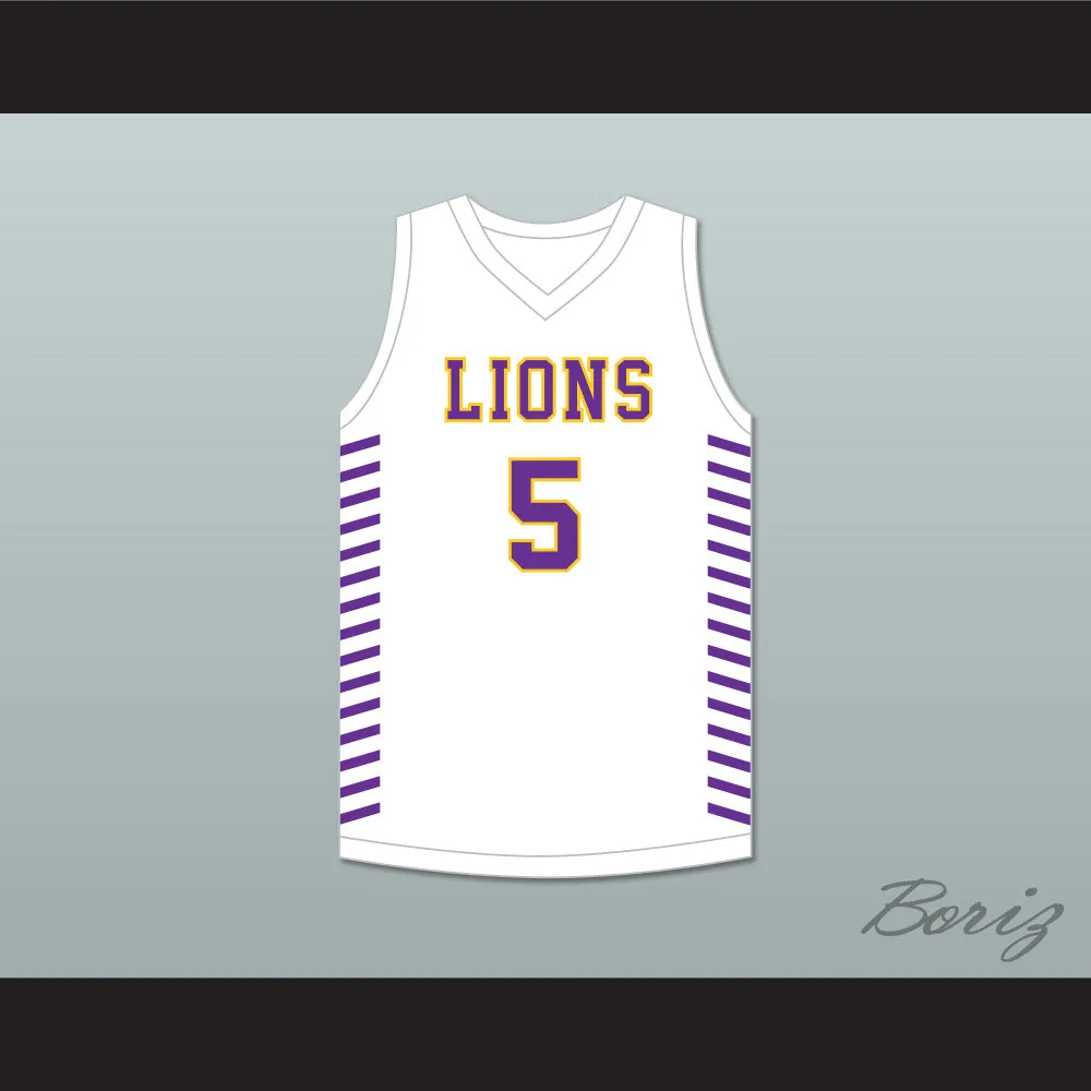 Bryce McGowens 5 Legacy Early College Lions White Basketball Jersey 2