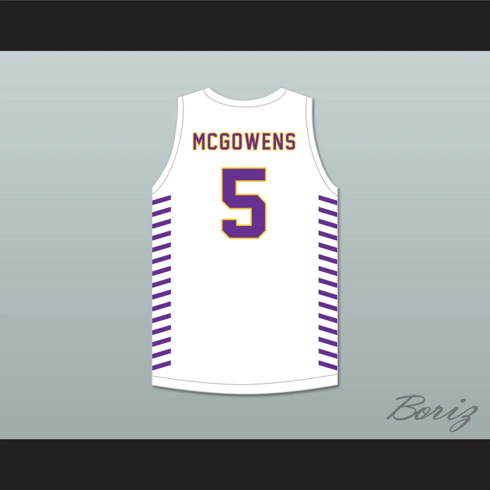 Bryce McGowens 5 Legacy Early College Lions White Basketball Jersey 2