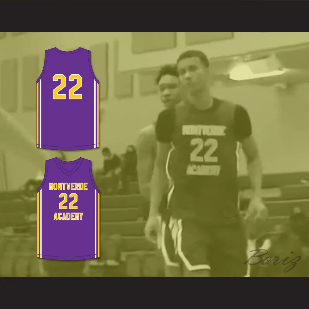 Caleb Houstan 22 Montverde Academy Eagles Purple Basketball Jersey 1