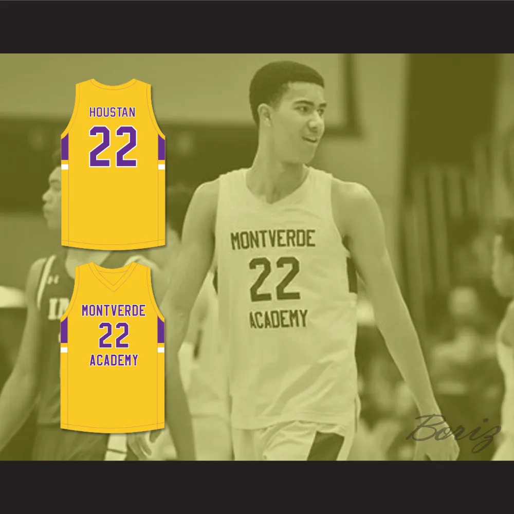 Caleb Houstan 22 Montverde Academy Eagles Yellow Basketball Jersey 2